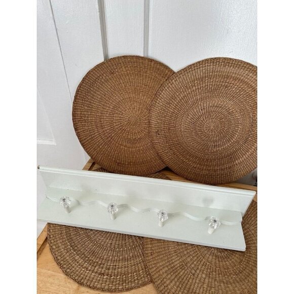 Other - 24” long White Shelf with hanging knobs